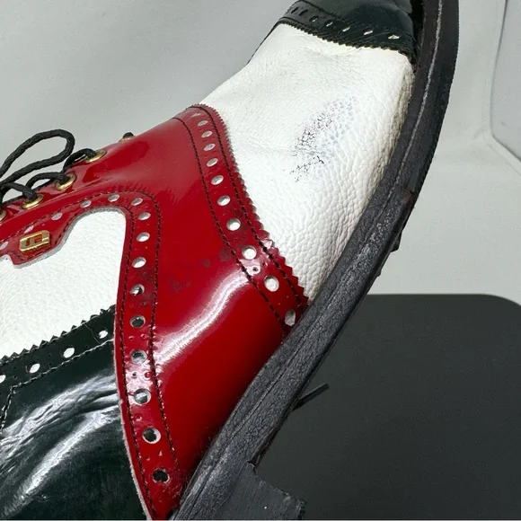 Vintage FootJoy Classics Golf Shoes Size 10.5 Wing Tip Style #50802no Spikes